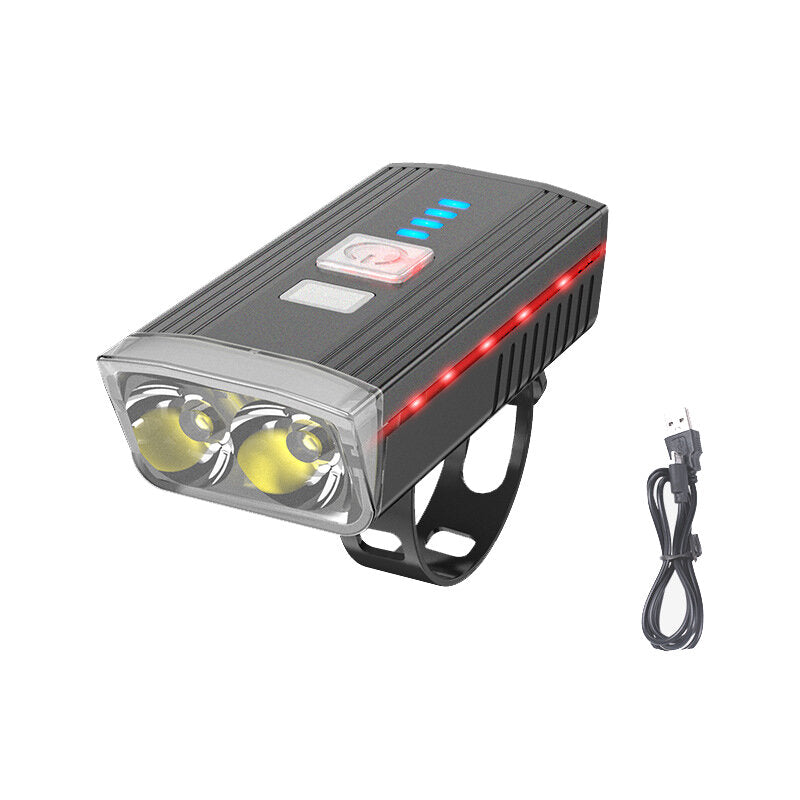 Bicycle Front Head Light 5-Modes Double XPE Ultra Bright Long Shoot Spotlight Night Cycling Warning Lamp