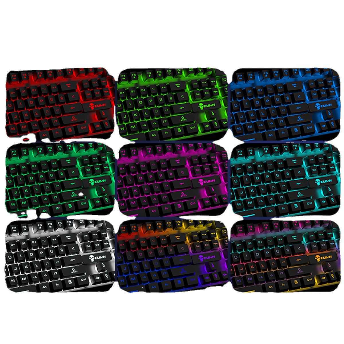 104 Keys Gaming Keyboard USB Wired RGB Luminous Backlight Mechanical Feel Keyboard for Computer PC Laptop