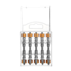 10Pcs S2 Alloy Steel Magnetic Cross Screwdriver Bit High Hardness Electric Strong Screwdriver Magnetic Ring Bit Set