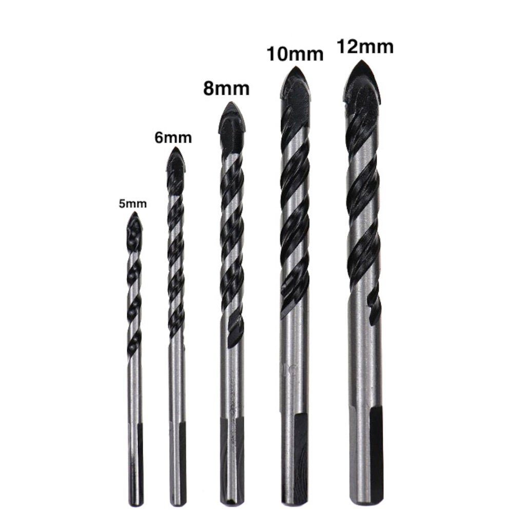 5/7/9/10Pcs 3-12mm Glass Bit Twist Spade Drill Triangle Bits For Ceramic Tile Concrete Marble