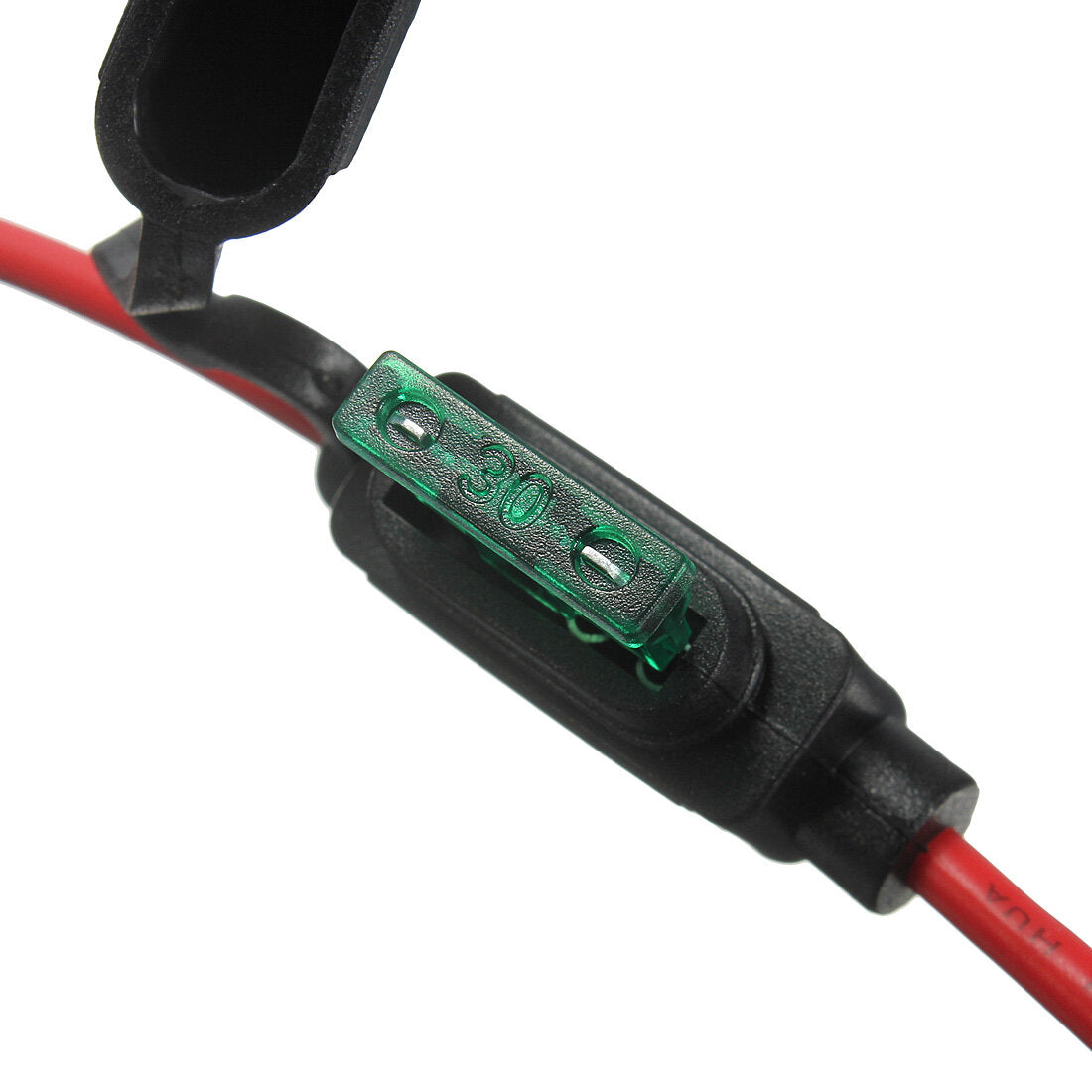 Car Fuse Holder Socket Blade Type In Line 6-32V with 10/15/20/30A Replacement Fuses Waterproof