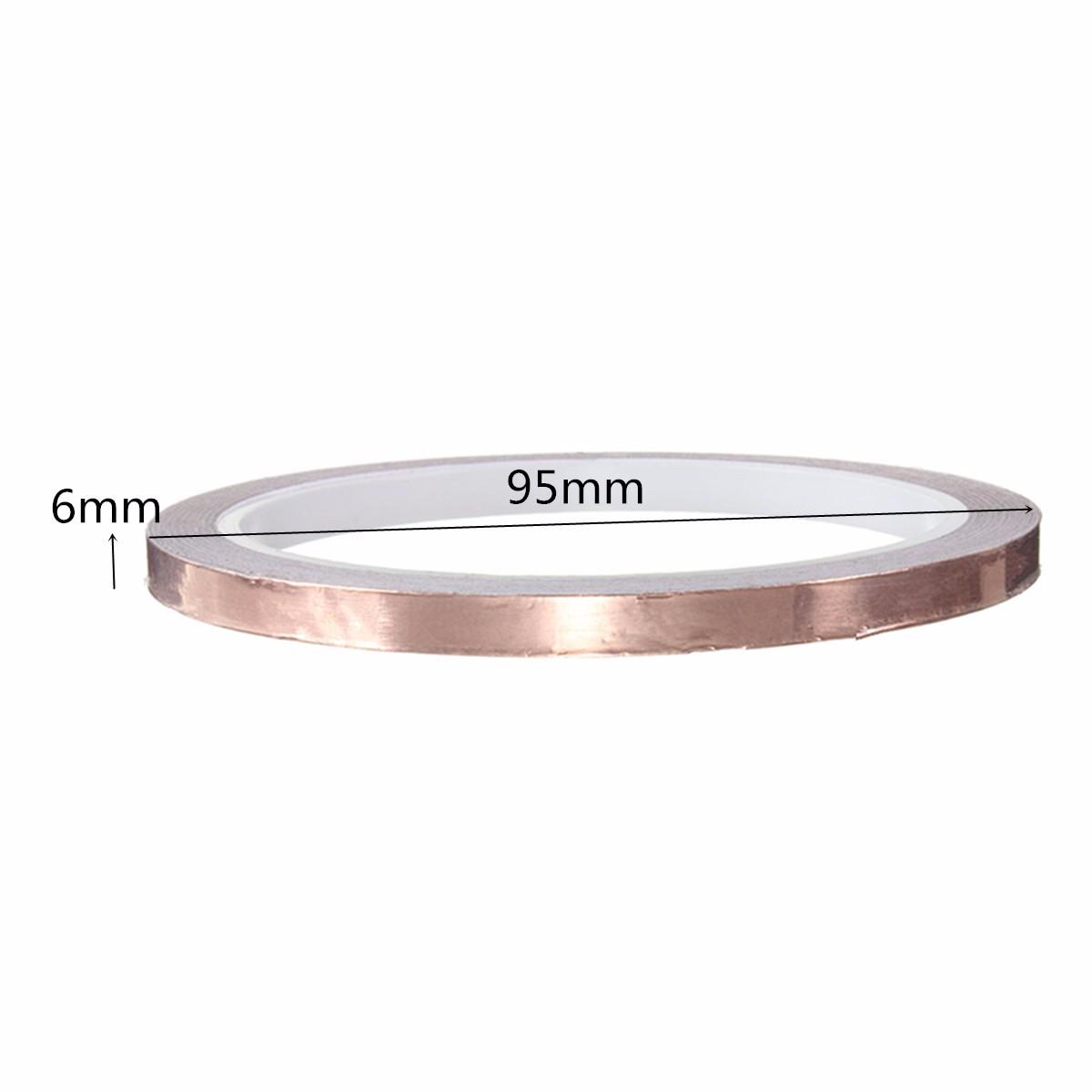 Foil Tape Single Sided Conductive Self Adhesive Copper Heat Insulation 6mm x10m