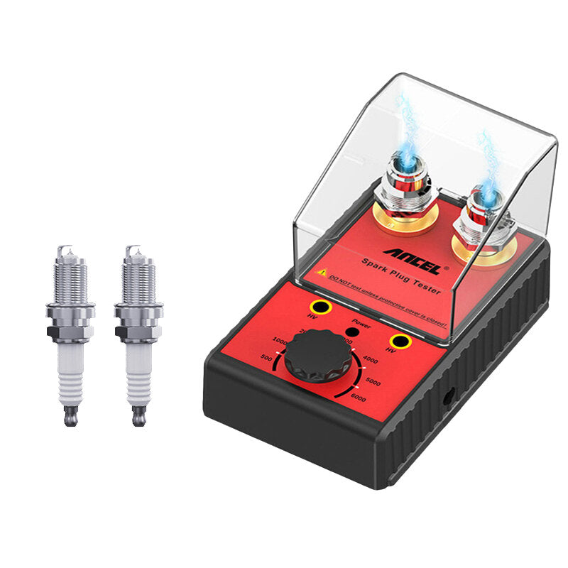 EU/US Plug 100- 240V 6000rpm Car Spark Plug Tester Ignition System Auto Diagnostic Tool Double Hole Analyzer