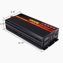 2000W/3000W/4000W Power Inverter Pure Sine Wave Transformer 12V/24V to 220V Auto