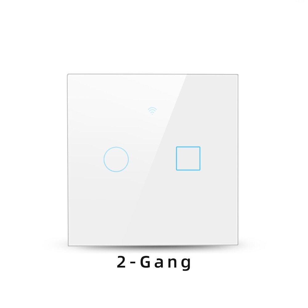 Smart Wall Light Switch LCD Touch Screen Tuya WiFi And 433Mhz Universal Remote Control Works With Alexa Google Home