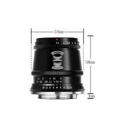 17mm F1.4 APS-C Manual Focus Macro Focus Camera Lens Large Aperture Fixed for SONY E FUJI X Canon M for Panasonic for Olympus Macro 4/3