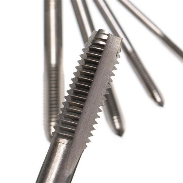 5pcs M3-M8 HSS Spiral Point Machine Screw Plug Tap Metric Straight Flute Thread Hand Tool