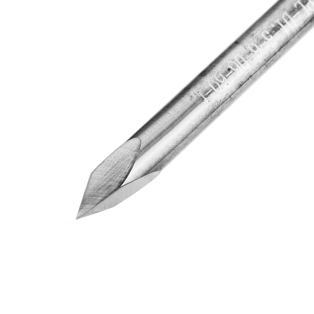 5pcs 6mm Shank 0.1mm Tip 45 Degree Tungsten Steel Engraving Bit CNC Tool
