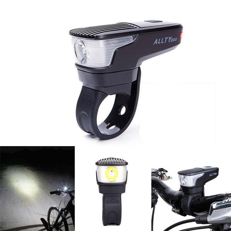 Allty 300 Mini 300 Lumen USB Rechargeable Bicycle Light Bike Headlight Cycling Led Light
