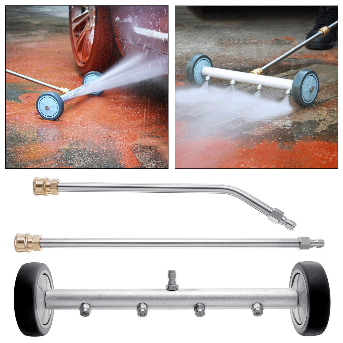 2-in-1 4000PSI Pressure Wash Undercarriage Car Cleaner