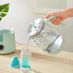 Electric Kettle 800W 1.5L Portable Glass Kettle Heat Preservation