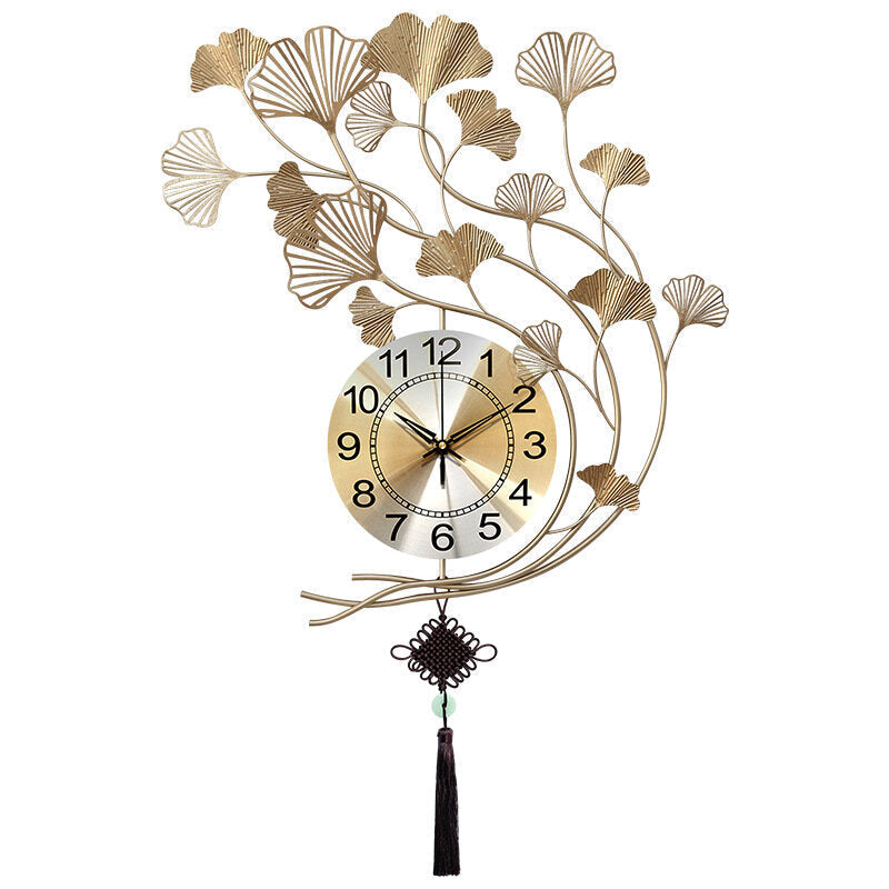Leaf Clock Wall Clock Living Room Home Fashion Personality Creative Wall Clock Modern Minimalist Decoration