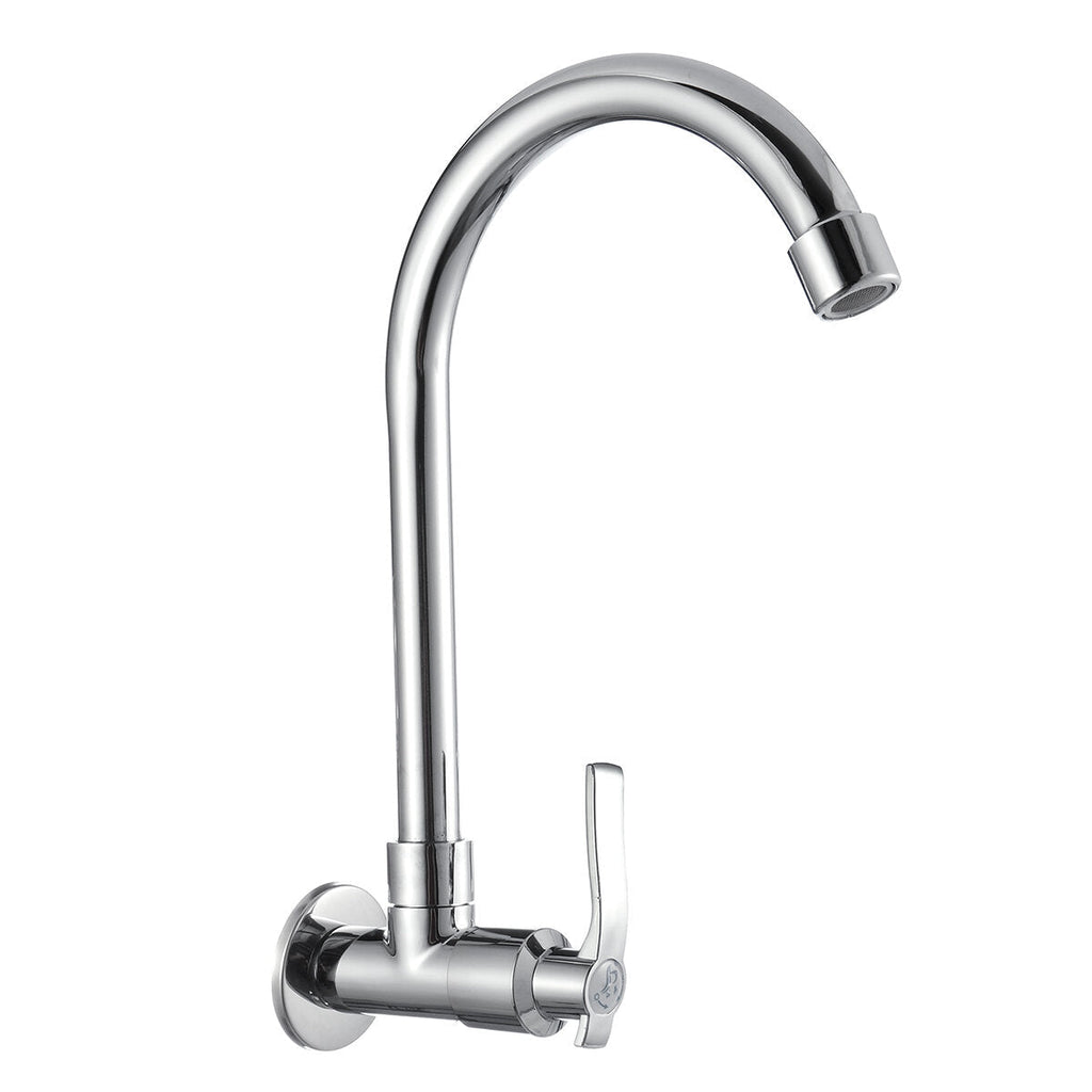 360 Degree Rotation Single Cold Faucet Brass Kitchen Sink Vertical