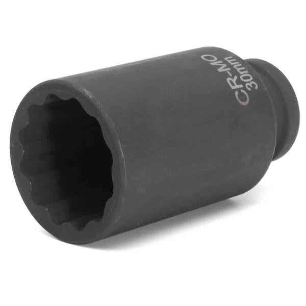 30mm 1/2" Drive 12 Point Spindle Axle Nut Socket Nut Bolt Twist Socket