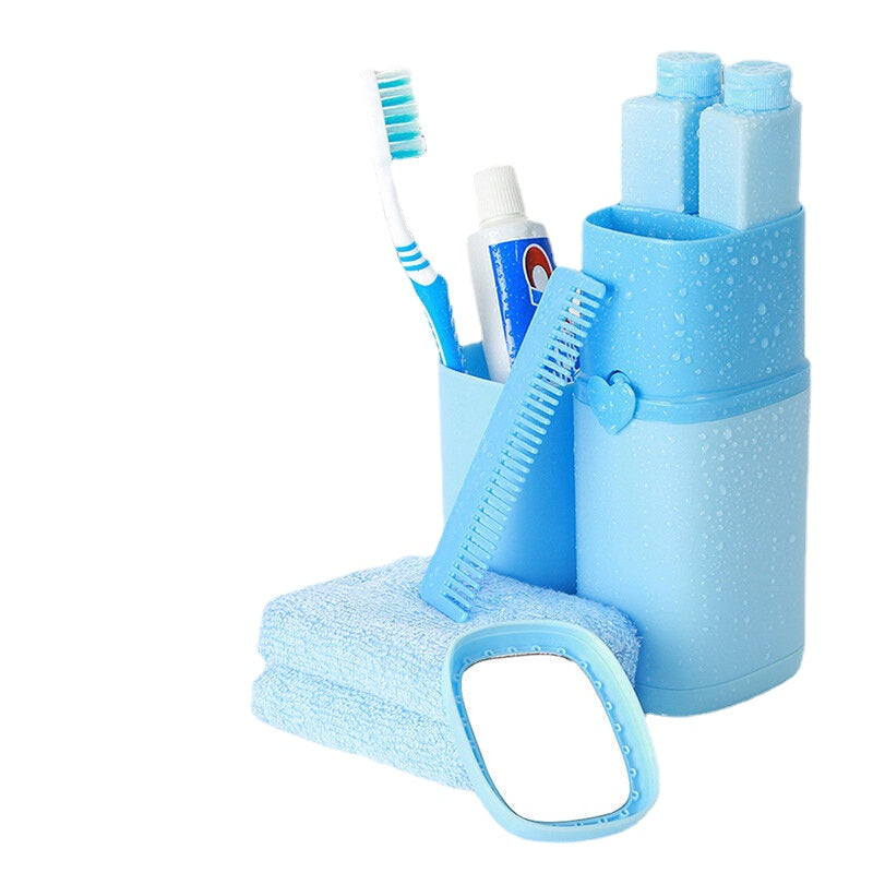 Portable Bathroom Wash Gargle Suit Wash Cup Travel Camping Shampoo Bottle Set