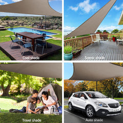 Heavy Duty Shade Sail Sun Outdoor Garden Patio Awning Canopy UV Protection Cover