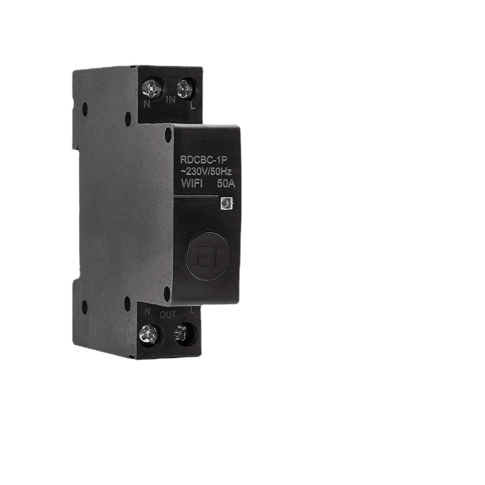 1P 50A 18mm WiFi Smart Circuit Breaker Remote Control Switch Works with Amazon Alexa Google Home
