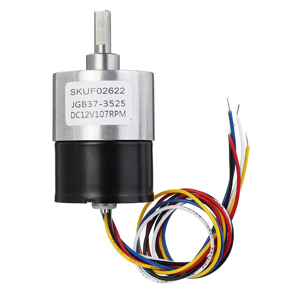 DC 12V Brushless Motor 107rpm Gear Reduction Motor 37MM Geared Motor