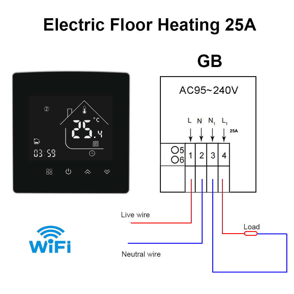 Electric Floor Heating Room Thermostat Water Gas Boiler Smart WiFi / Indoor Thermoregulator Works With Google Smart Life