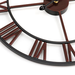 45cm Large Wall Clock Big Roman Numerals Giant Open Face Metal For Home Outdoor Garden