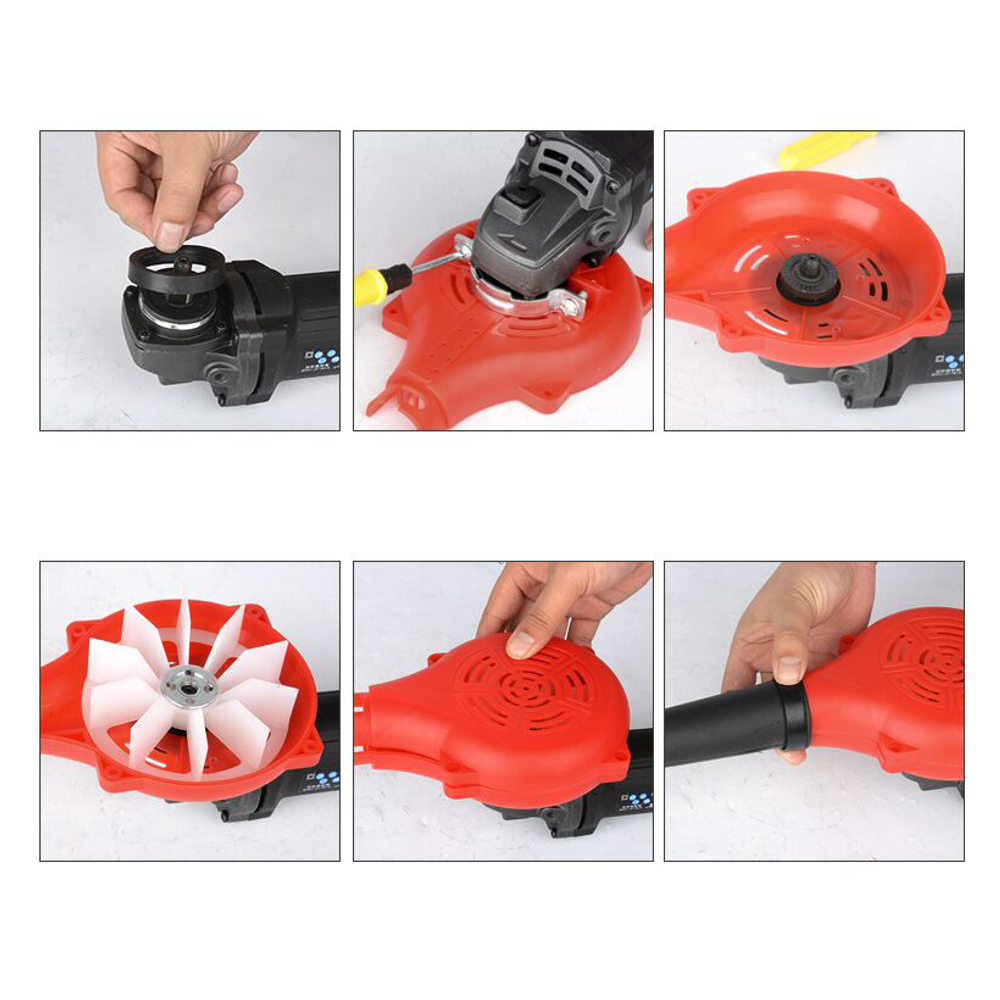 Grinder Air Blower Bracket Change 100 Angle Grinder Into Blower DIY Home Tool