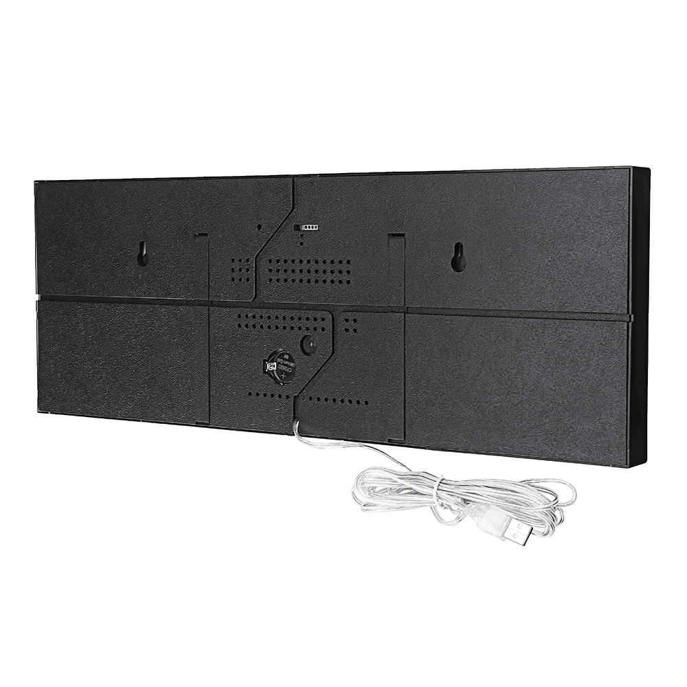 Remote Control LED Digital Wall Clock For School Home Decor Train Station