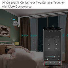 WiFi Smart Home Curtain Switch On-off Device APP Remote Control 2-way Roller Shutter Panel Module Works with Alexa Google Home