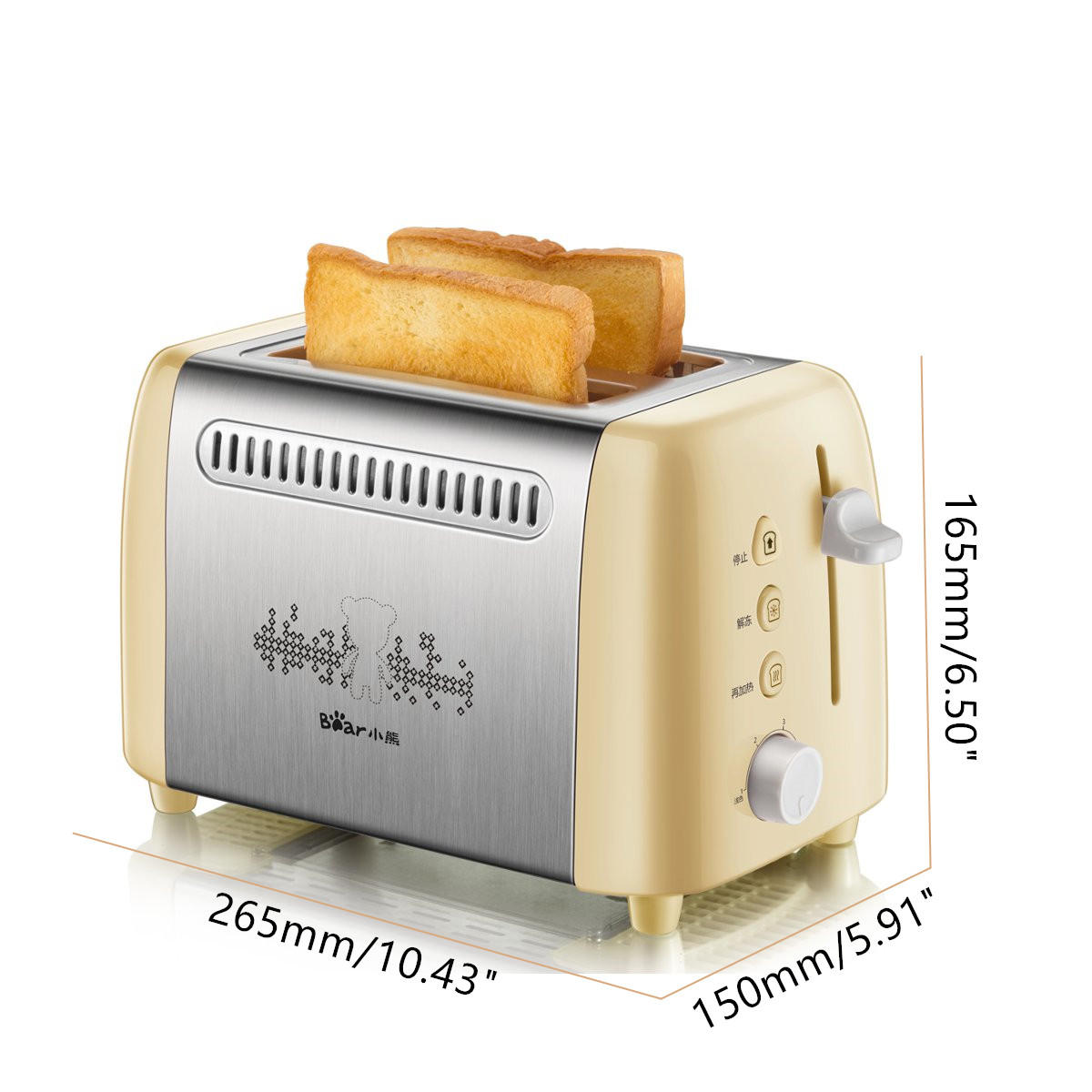 Automatic Household Toaster Two pieces of bread Toaster for Breakfast Bread Maker