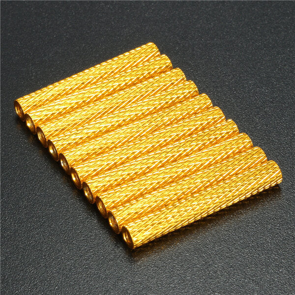 M3AS8 10Pcs M3 35mm Knurled Standoff Bolt Aluminum Alloy 6061 Anodized Spacer Multicolor