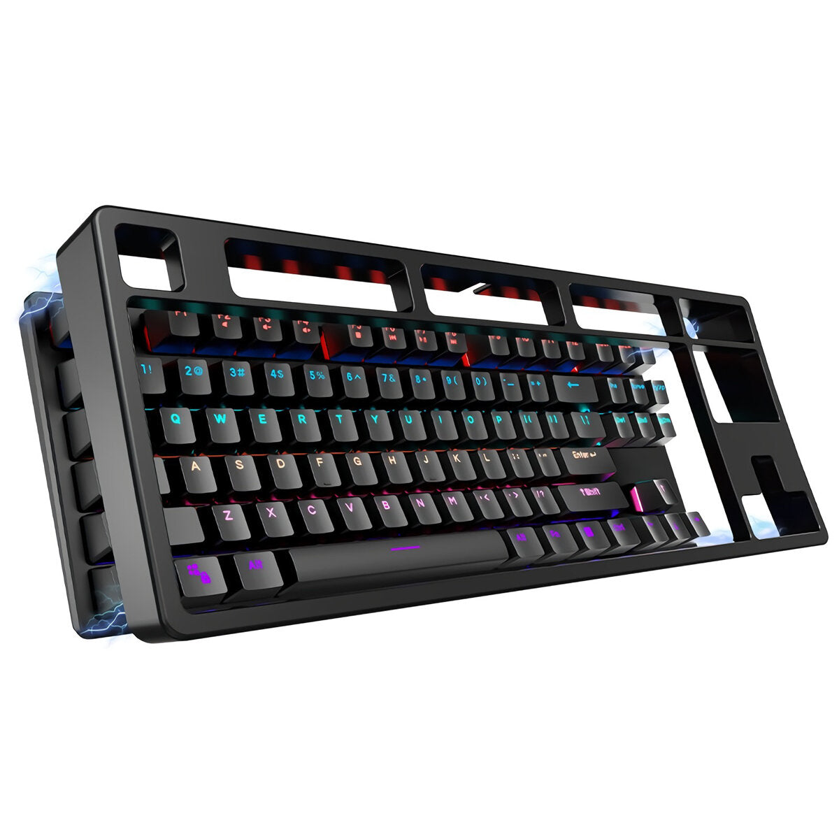 ABS Keycaps Mehcanical Keyboard 87 Keys RGB TKL Gaming Keyboard Removable Upper Cover For Office