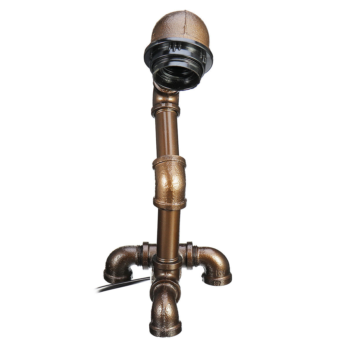 Vintage Industrial Robot Light Water Pipe Steampunk Desk Table Lamp Bedroom E27