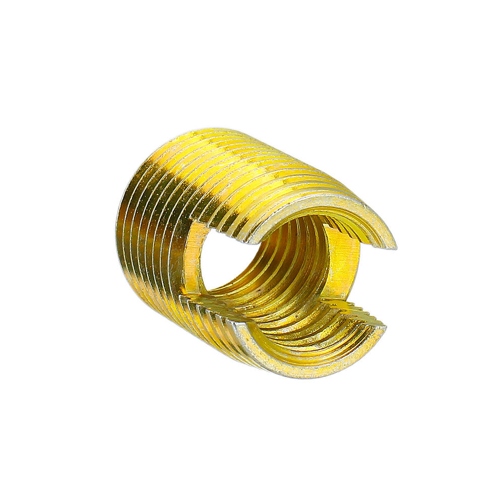 50Pcs/Set Carbon Steel M3-M12 Insert Self-tapping Thread Slotted Screw Thread Inserts Thread Nut Repair Kit