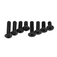 M3CH8 M3 Carbon Steel Hex Socket Flat Head Button Head Screws Flat Washers Assortment 180pcs
