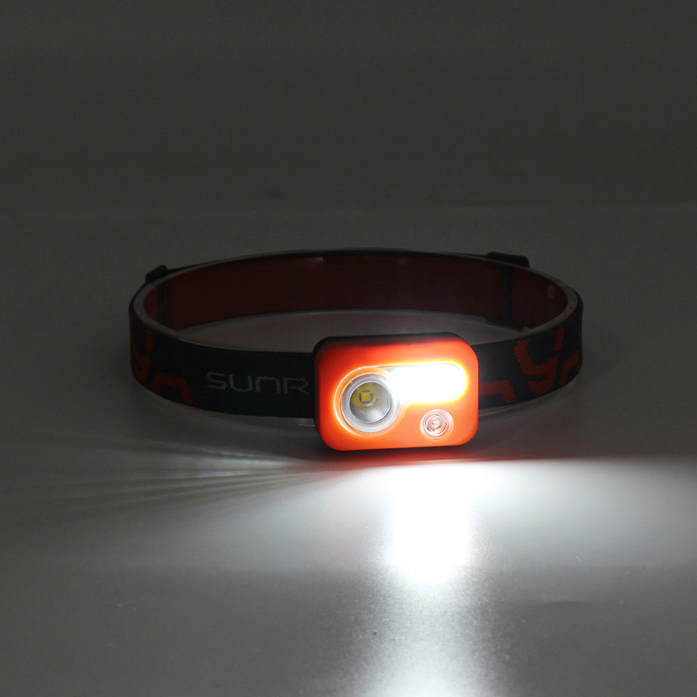 215LM Far Near Distance Red Light 6 Modes IPX5 Waterproof Headlamp 3xAAA Battery