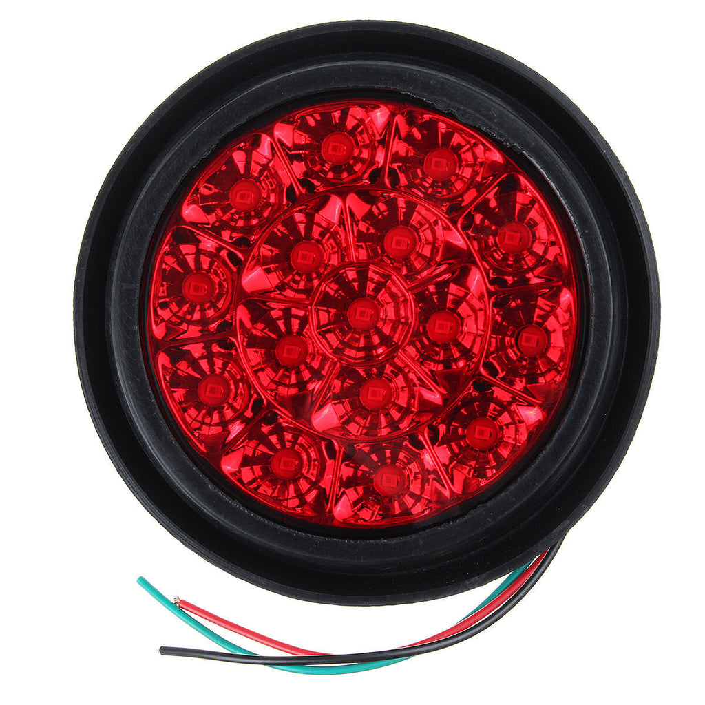 24V 16LEDs Car Turn Signal Light Brake Stop Tail Lamp Waterproof Round