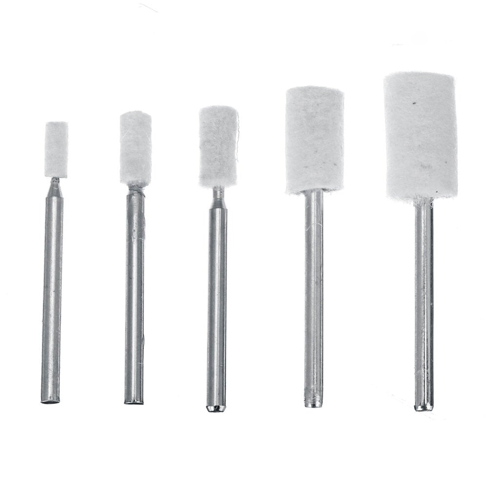 50Pcs 1/8 Inch Shank Polishing Wheel Abrasive Tool Kits Wool Wheel Cashmere Grinding Head Polishing Cloth Wheel