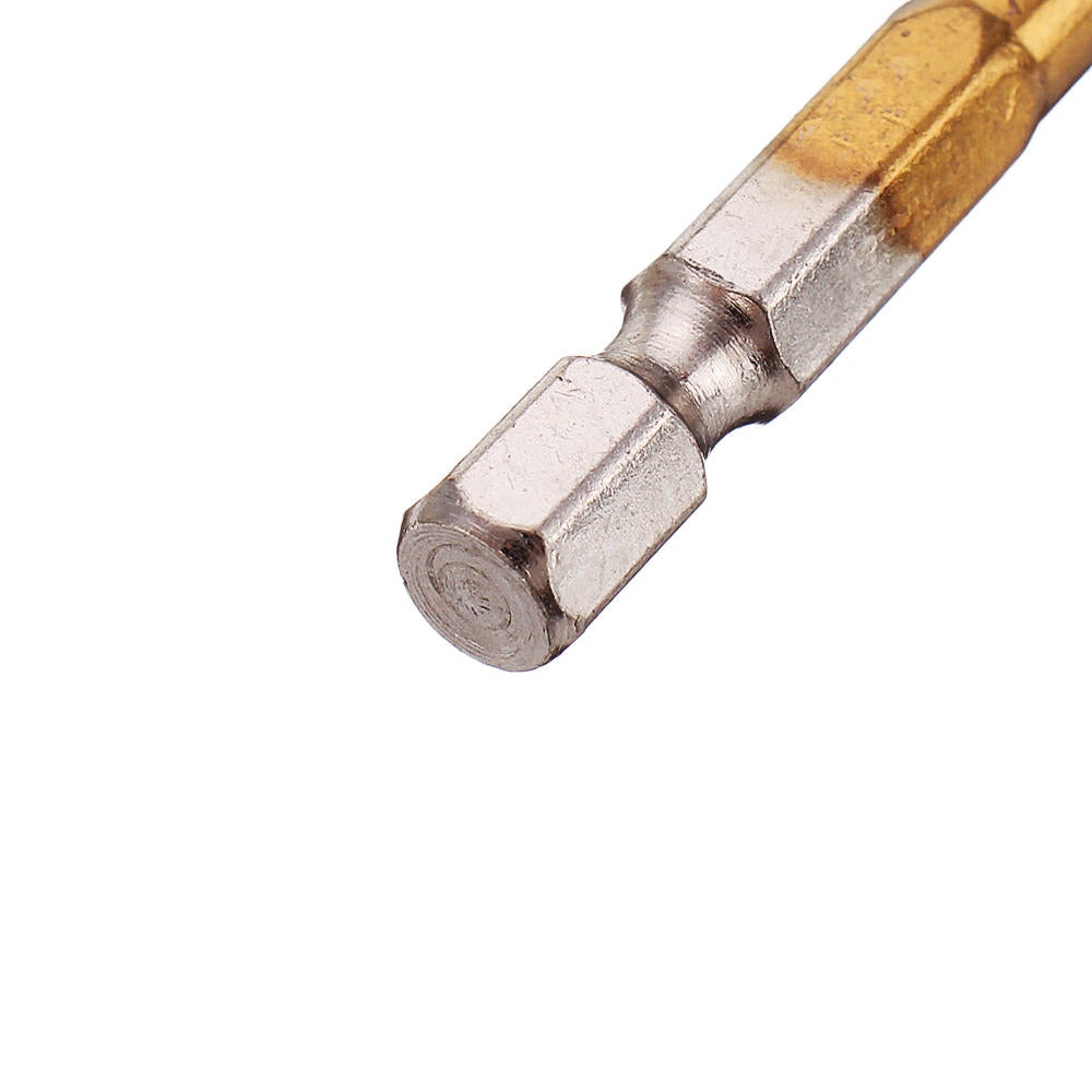6-19mm Countersink Drill Bit with Automatic Center Pin Punch 5 Flutes Hex Shank Titanium Coated Chamfer Cutter Set