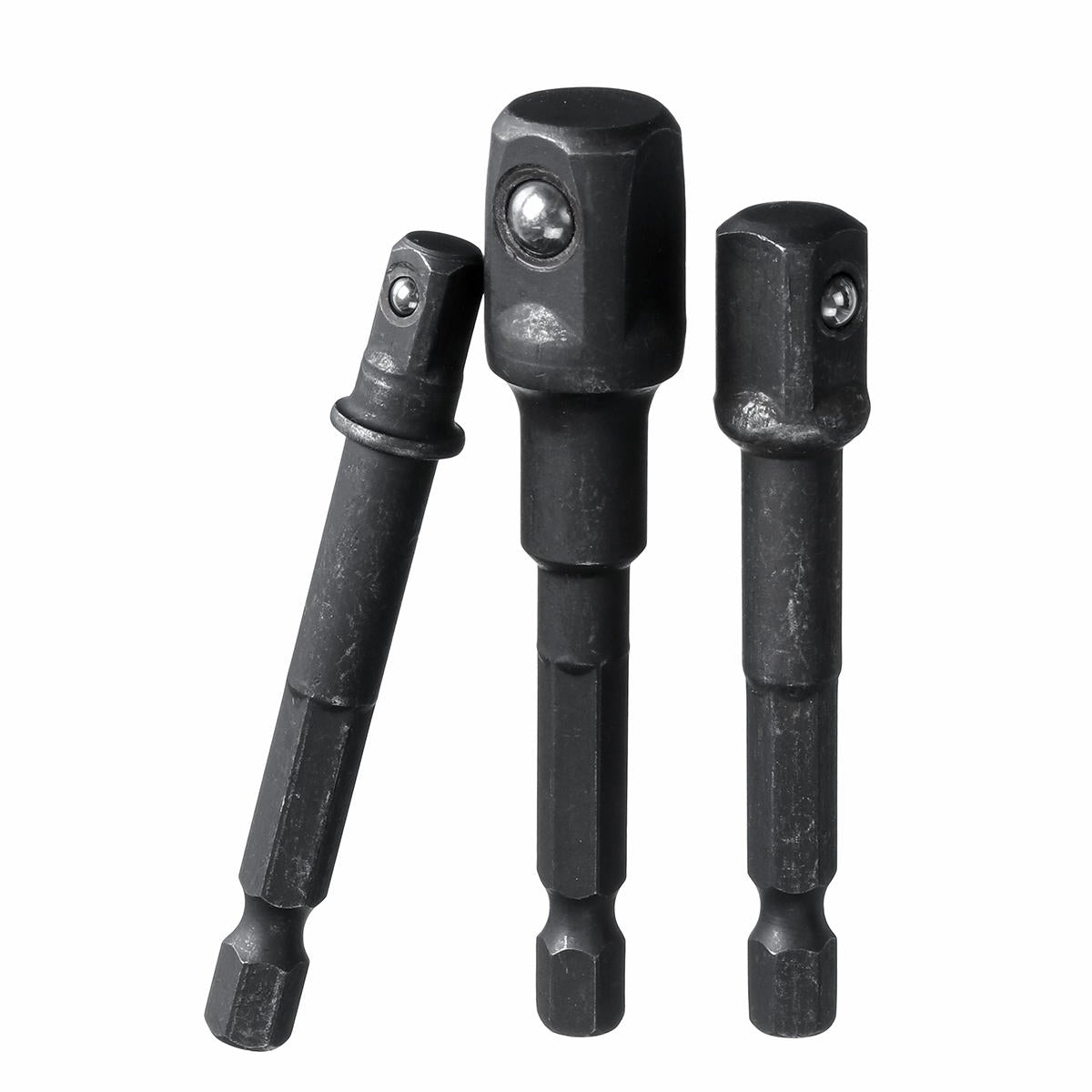 3pcs 65/73mm 1/4 Inch Socket Adapter Impact Hex Shank Drill Bit Power Extension Bar