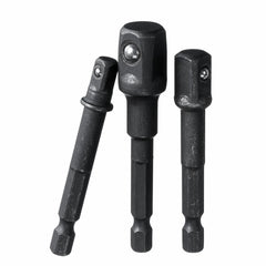 3pcs 65/73mm 1/4 Inch Socket Adapter Impact Hex Shank Drill Bit Power Extension Bar