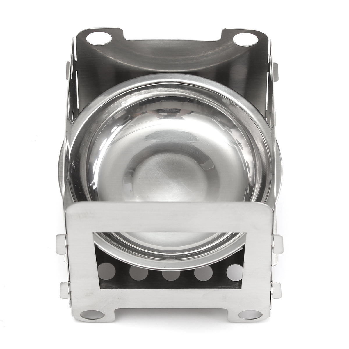 Outdoor Portable Wood Cooking Stove Stainless Steel Picnic BBQ Burner Furnace Camping Hiking