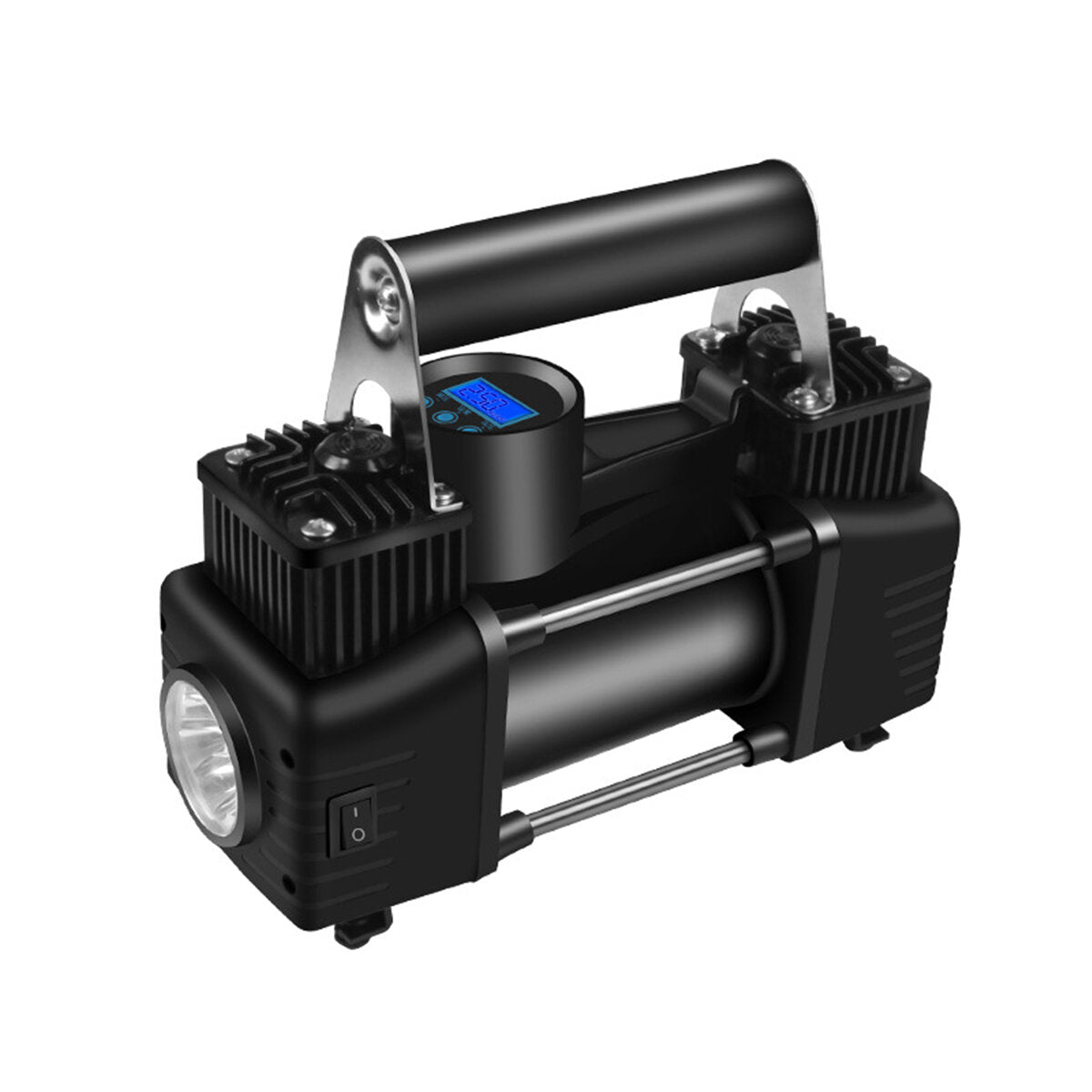12V 150PSI Dual Cylinder Car Tire Inflator Portable Auto Air Compressor Pump Smart Preset Inflation with LED Light