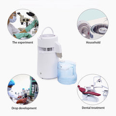 Water Distiller Pure Purifier Filter Dental Office Home Use,750W 220V 4L