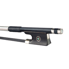 4/4 Size Violin/ Fiddle Bow Carbon Fiber Bow Round Stick AAA Grade Black Horsehair Ebony Frog Paris Eye Inlay Beginner Use