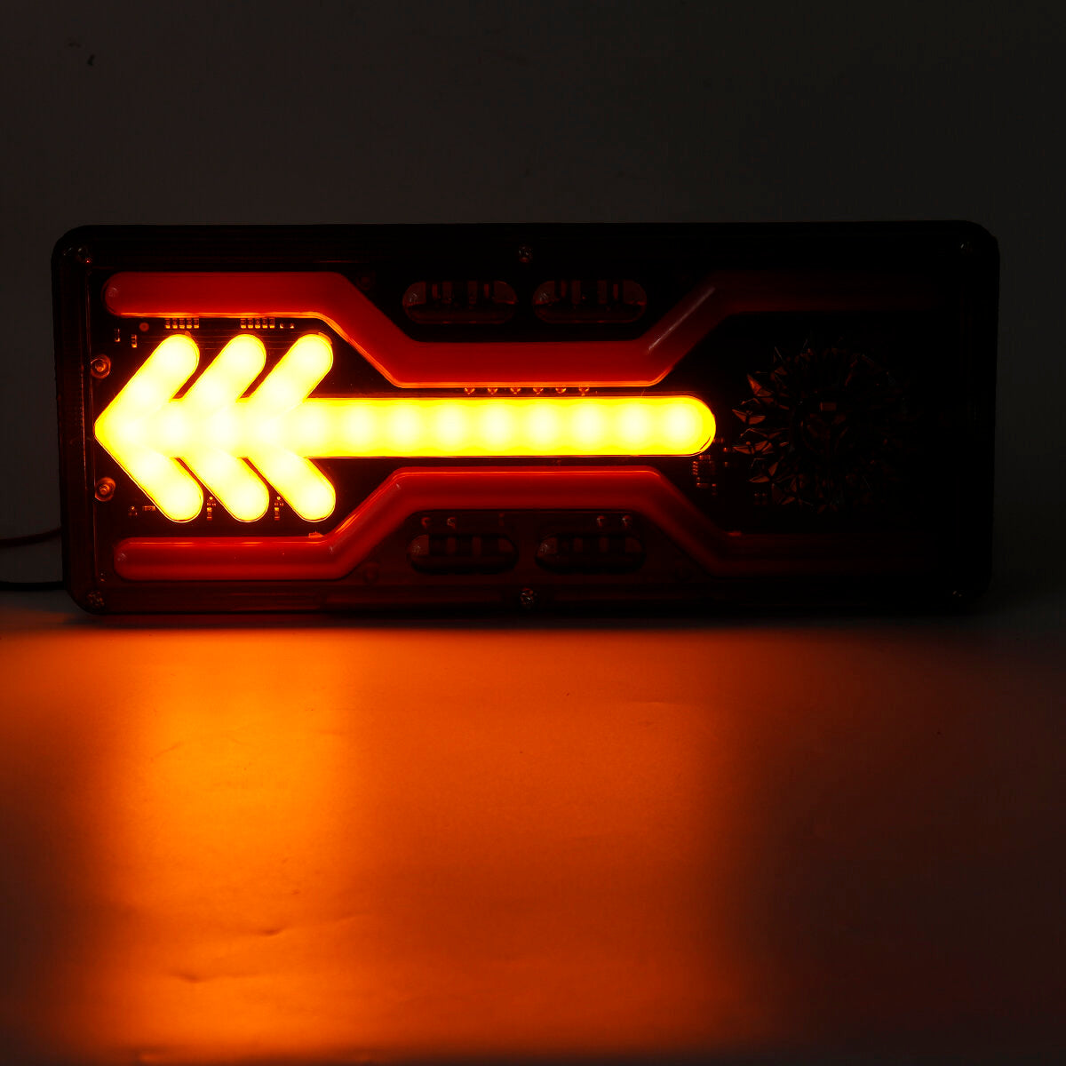Pair 24V LED Reverse Brake Dynamic Tail Turn Signal Rear Light For Truck Trailer Lorry Tractor