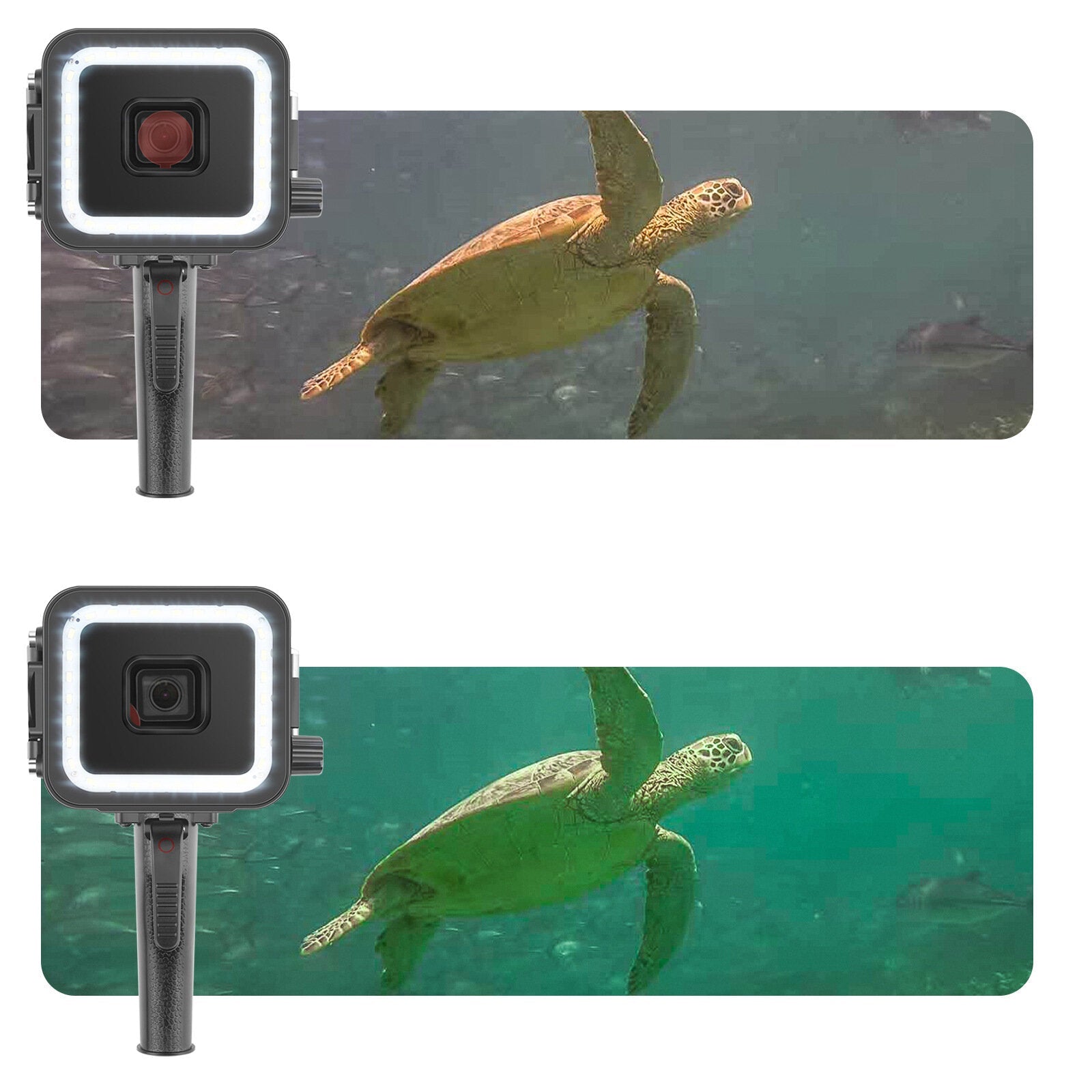 LED Underwater Lamp Diving Light for GoPro Hero 7 6 5 Black Video Flash Fill Lights Waterproof Case Red Filter Trigger