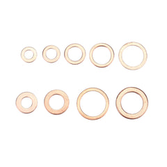 300Pcs Copper Seal Gasket Box M5-M20 Copper Oil Seal Washer Type O Gasket
