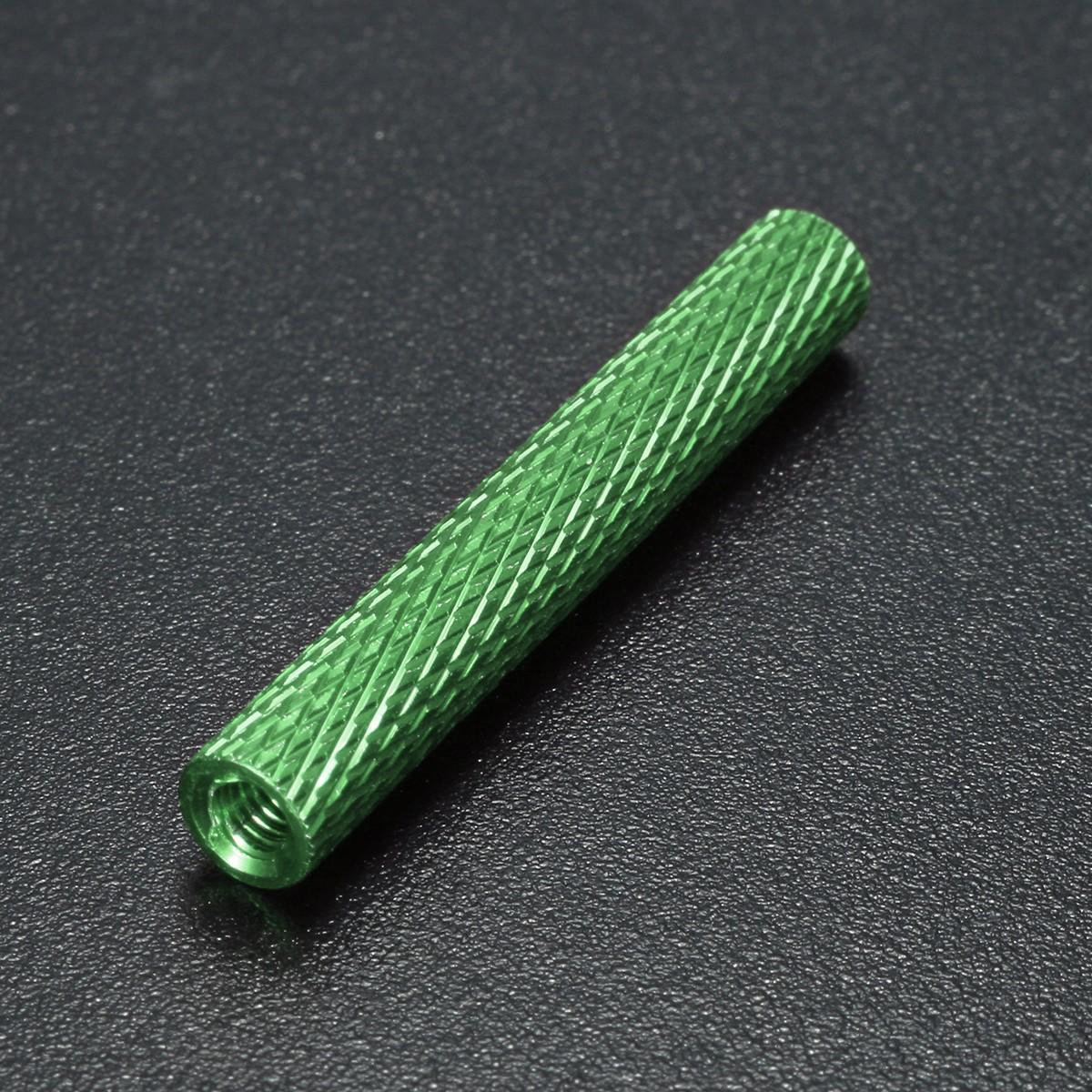 M3AS9 10Pcs M3 40mm Knurled Standoff Bolt Aluminum Alloy 6061 Anodized Spacer Multicolor
