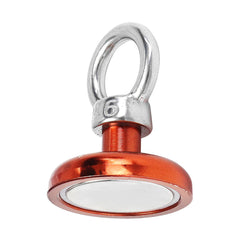 36mm 50kg Neodymium Recovery Magnet Metal Detector Eyebolt Ring Red/Yellow/Blue