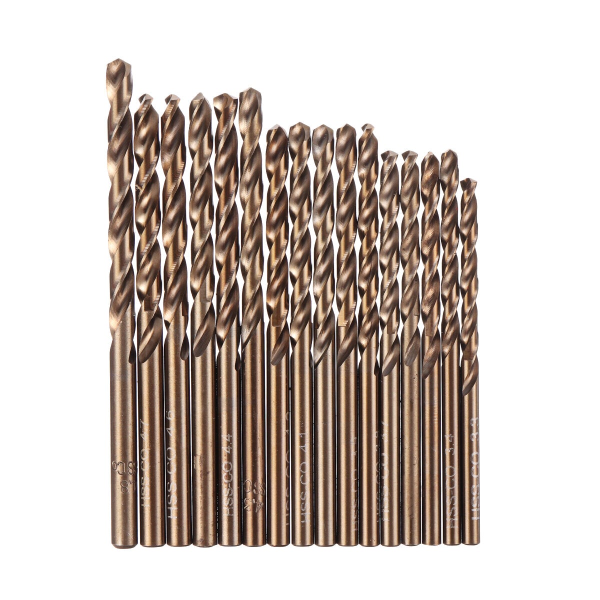 51Pcs 1-6mm M35 Cobalt Drill Bit Set HSS-Co Length Twist Drill Bits with Metal Case for Stainless Steel Wood Metal Drilling