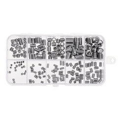 200Pcs Stainless Steel Set Grub Screw Allen Hex Socket Cup Point Assortment M3/M4/M5
